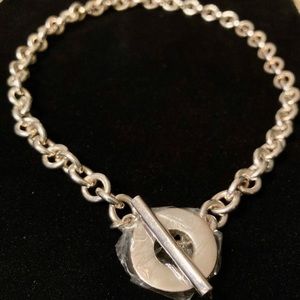 925 Sterling silver choker 18” charm necklace